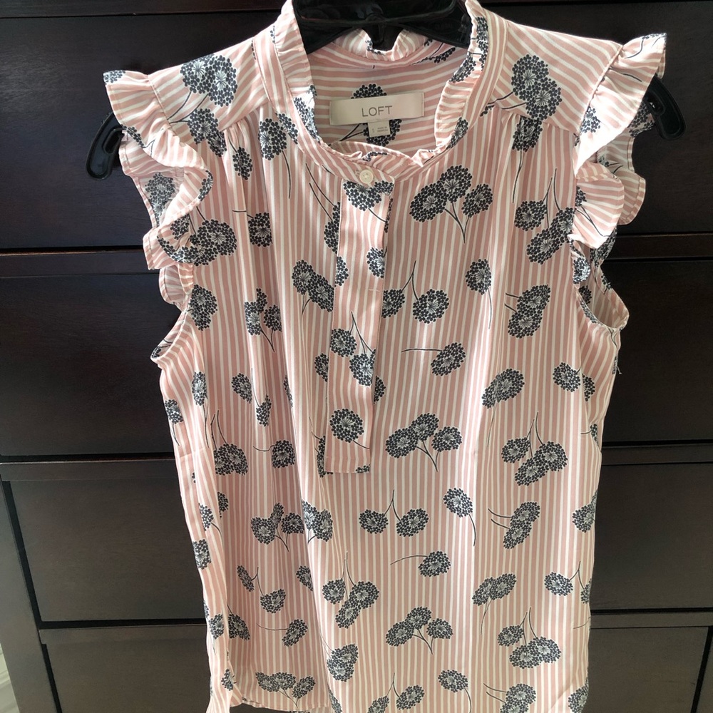 EUC Striped Sleeveless Blouse